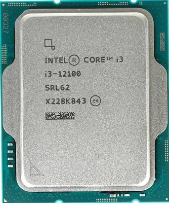 Intel Core i3-12100 bei 3,3 GHz - TRAY / TB 4,3 GHz / 4C8T / 12 MB / UHD 730 / LGA 1700 / Alder Lake / 89 W