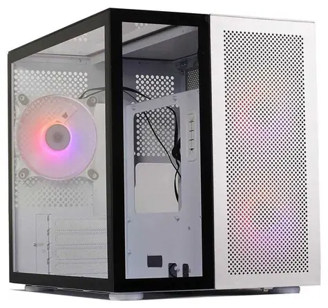 Redragon GC-588 Ax ARGB schwarz / Micro ATX / 2x USB-A + 1x USB-C / ohne Netzteil / transparente Seite