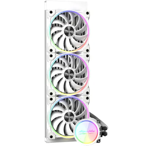 Alpenföhn Gletscherwasser 360 mm Weiß / AiO-CPU-Wasserkühler / 3x 120 mm / 36,8 dB bei 2200 U/min / 45,86 CFM / Intel + AMD