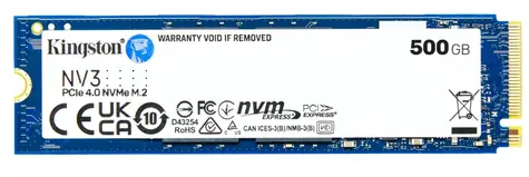 Kingston NV3 SSD 500 GB / M.2 2280 / PCIe 4.0 / NVMe / R: 5000 MBit/s / W: 3000 MBit/s