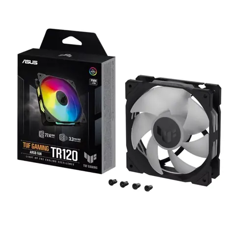 Asus TUF GAMING TR120 ARGB schwarz / 120 mm / Hydrauliklager / 2000 U/min / 77,4 CFM / 29 dB