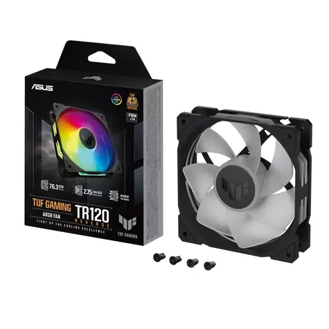 Asus TUF GAMING TR120 ARGB Reverse schwarz / 120 mm / Hydrauliklager / 2000 U/min / 76,3 CFM / 29 dB