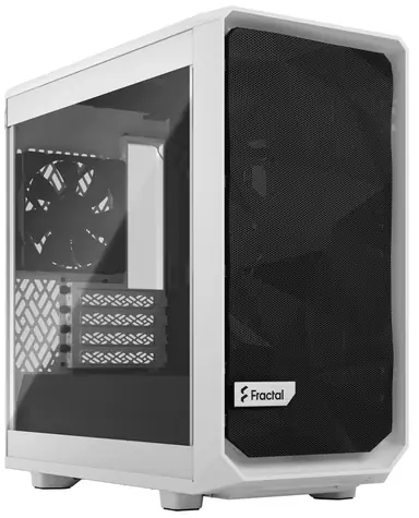 Fractal Design Meshify 2 Mini TG Clear Tint weiß / Micro-ATX / 2x USB-A 3.2 / 1x USB-C 3.2 / ohne Stromquelle / Staubfilter