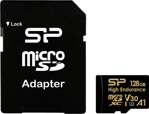 Silicon Power Micro SDXC 128 GB + Adapter / Klasse 10 / UHS-I U3 / V30