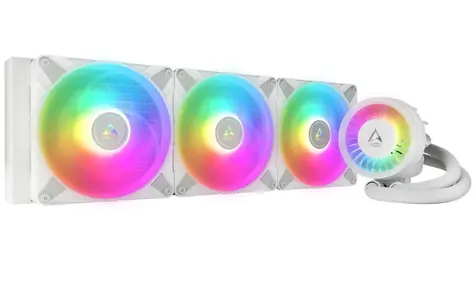ARCTIC Liquid Freezer III - 420 A-RGB weiß / 3x 140 mm / 22,5 dB bei 1900 U/min / 69,9 CFM / AMD + Intel