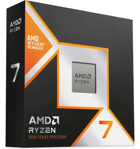 AMD RYZEN 7 9800X3D bei 4,7 GHz / Turbo 5,2 GHz / 8C16T / L2 8 MB L3 96 MB / AM5 / Zen 5 / 120 W