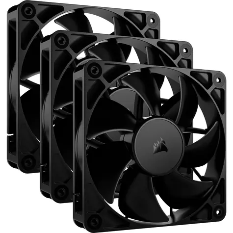 Corsair RS120 PWM 3 Stück schwarz / 120 mm / Magnetkuppellager / 420-2100 U/min / 72,8 CFM / 4-Pin