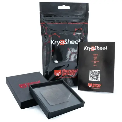 Thermal Grizzly KryoSheet (33 x 33 x 0,2 mm) / Wärmeleitendes Pad / Graphen / 1 Stk