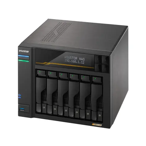 Asustor Lockerstor 6 Gen3 AS6806T 6-Bay / 4X M.2 SSD / 6x 3,5" SATA / AMD V3C14 / 16GB RAM / 5x USB / 2x 2,5/10GLAN