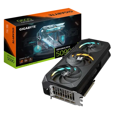 GIGABYTE GeForce RTX 5090 GAMING 32 GB OC / 2550 MHz / 32 GB GDDR7 / 512-Bit / 1x HDMI + 3x DP / 1000 W (16)