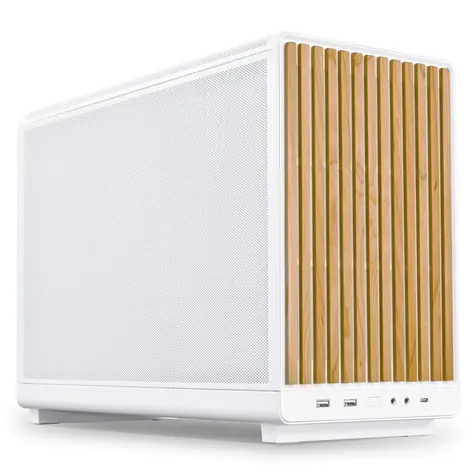 Lian Li DAN Cases A3-mATX Wood Edition weiß / mATX / mini-ITX / 2x USB-A 3.0 + USB-C 3.1 / ohne Netzteil 