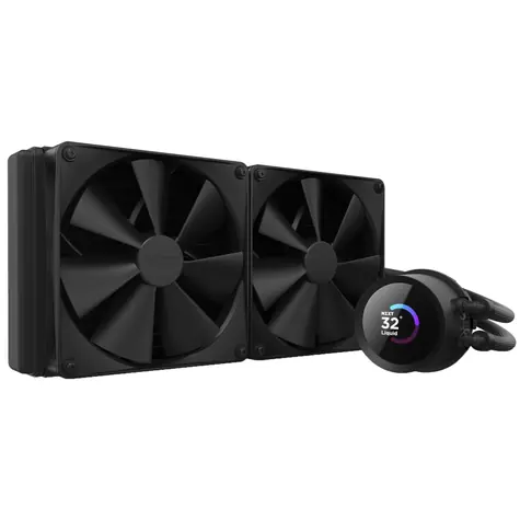 NZXT Kraken 280 schwarz / 2x 140mm / Fluid Dynamic Bearing / 32,1 dB @ 1500 RPM / 99,68 CFM / AMD + Intel