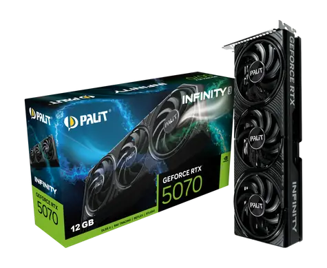 Palit GeForce RTX 5070 Infinity 3 12GB / 2512MHZ / 12GB GDDR7 / 192-bit / 1x HDMI + 3x DP / 650W (16)