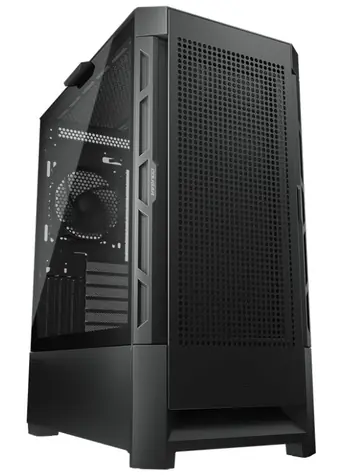 COUGAR Airface schwarz / PC-Gehäuse / E-ATX / ATX / Micro-ATX / Mini-ITX / transparentes Seitenteil / ohne Netzteil 