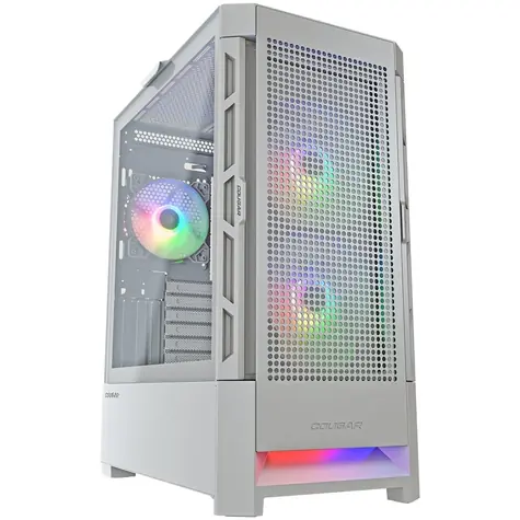 COUGAR Airface RGB weiß / PC-Gehäuse / E-ATX / ATX / Micro-ATX / Mini-ITX / RGB / transparentes Seitenteil / ohne Netzteil