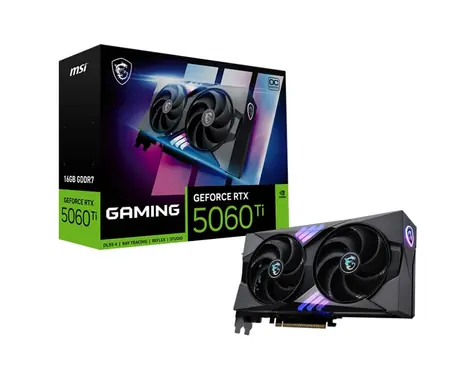 MSI VGA Nvidia GeForce RTX 5060 Ti 16G GAMING OC, RTX 5060 Ti, 16 GB GDDR7, 3xDP, 1xHDMI
