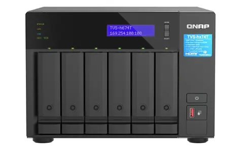 QNAP TVS-h674T-i5-32G / 6x HDD / i5-12400 2,5 GHz / 32 GB DDR4 / 6x 3,5"&2,5" SATA / 2x2,5GLAN