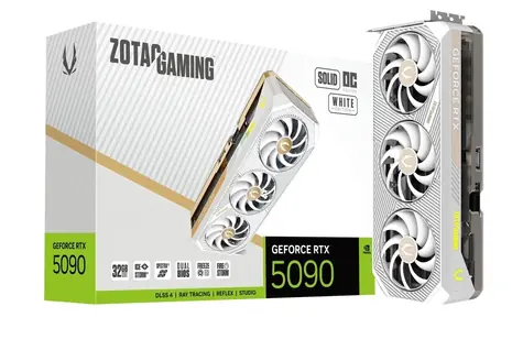 Zotac GeForce RTX 5090 SOLID OC Weiß 32GB / 2017 - 2422Mhz / 32GB GDDR7 / 512bit / 1x HDMI + 3x DP / 1000W (16)