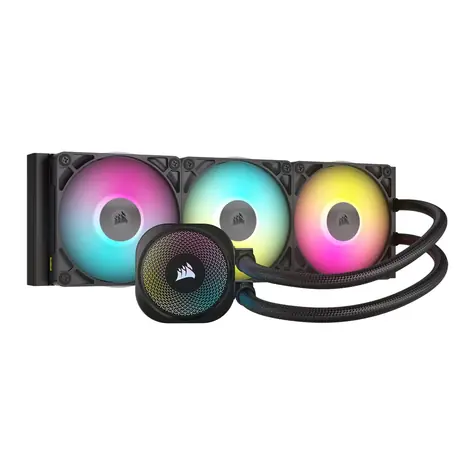 Corsair AIO iCUE LINK Titan RX RGB 360 schwarz / 3x 120mm / 36dB / 300-2100 U/min / 73,5CFM / Intel + AMD