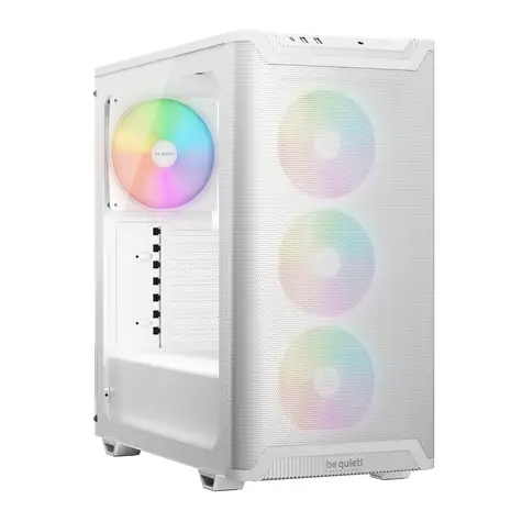 be quiet! Pure Base 501 LX weiß / ATX / 2x USB-A / 1x USB-C / 3x 120mm / 1x 140mm / ohne Netzteil / transparentes Seitenteil 