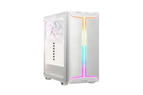 be quiet! Pure Base 501 DX weiß / ATX / 2x USB-A / 1x USB-C / 3x 140mm / ohne Netzteil / transparentes Seitenteil 
