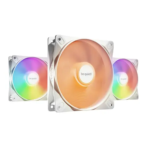 be quiet! Light Wings LX ARGB PWM 3er-Set weiß / 120 mm / 30,9 dB @ 2100 U/min / 61,8 CFM / PWM
