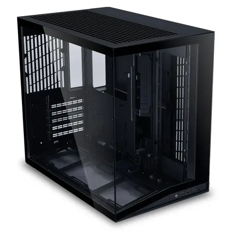 Lian Li O11 Dynamic Mini V2 schwarz / PC-Gehäuse / ATX / Ohne Netzteil / 2x USB-A 3.0 + 1x USB-C 3.1 / transparentes Seitenteil