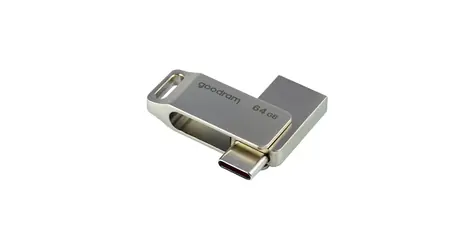 Goodram ODA3 USB-C 3.2 64GB silber / Flash-Laufwerk / USB-A + USB-C 3.2 / Lesen: 60MBs / Schreiben: 20MBs