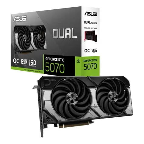 Asus DUAL GeForce RTX 5070 12GB OC / 2572MHz / 12GB GDDR7 / 192-bit / 1x HDMI + 3x DP / 750W (16)