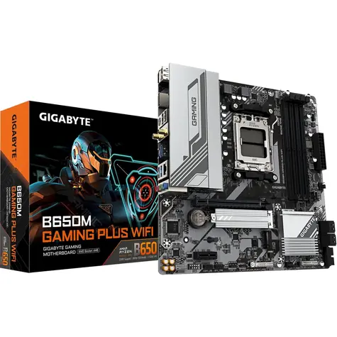 GIGABYTE B650 GAMING PLUS / B650 / AM5 / 4X DDR5 / 2x PCIe x16 / 1x 2,5-G-LAN / mATX