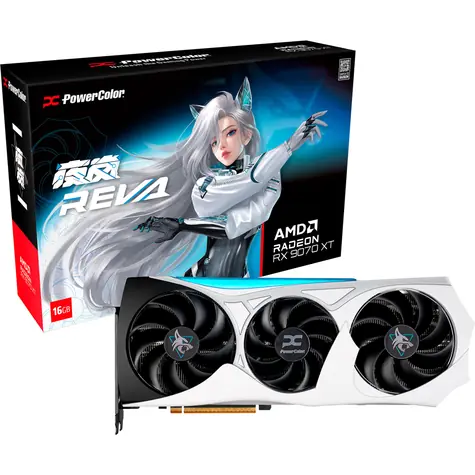 PowerColor Hellhound RX 9070 XT REVA 16GB OC / 3010 MHz / 16 GB GDDR6 / 256-Bit / 1x HDMI + 3x DP / 800 W (8+8)