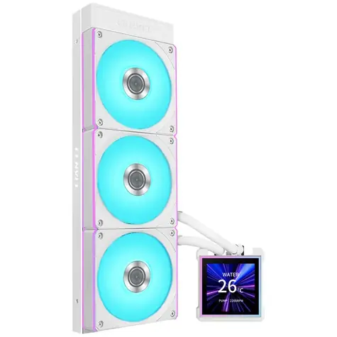Lian Li HydroShift II LCD-S 360CL weiß / 3x 120 mm / ARGB-Hintergrundbeleuchtung / Intel + AMD