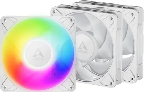 ARCTIC P12 Pro A-RGB (3 Stück) weiß / 120 mm / PWM PST / 3000 U/min / 77 CFM / 4-polig
