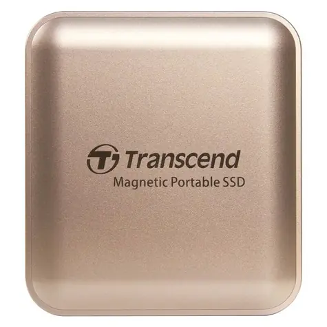 Transcend ESD420C 1 TB Gold / Externe SSD-Festplatte / USB-C / 2000 MB/s Lese-/ R / 2000 MB/s Schreibgeschwindigkeit / MagSafe 