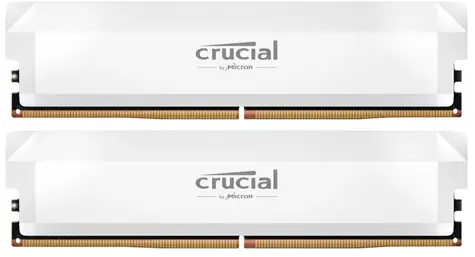 CRUCIAL Pro OC Edition 32 GB (2x16 GB) 6400 MHz weiß / DDR5 / DIMM / CL38 / 1,35 V