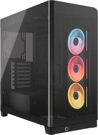 Corsair FRAME 4500X LX- R RGB iCUE LINK schwarz / E-ATX / 2x USB-A / 1x USB-C / 3x 120 mm / ohne Netzteil / transparente Seitenwand 