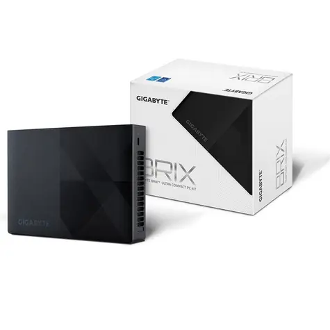 GIGABYTE Brix GB-BNIP-N100 schwarz / Intel N100 / Ohne RAM / Ohne SSD / Intel UHD / Ohne Betriebssystem