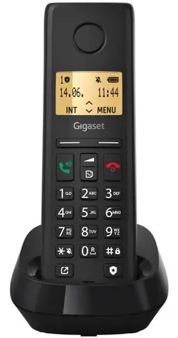 Gigaset Pure 200 schwarz / Schnurloses Festnetztelefon / 1,5" Display