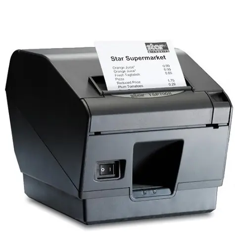 Star Micronics TSP743D II schwarz / Registrierkasse / Thermodrucker / RS-232 / Schneideplotter / ohne Netzteil