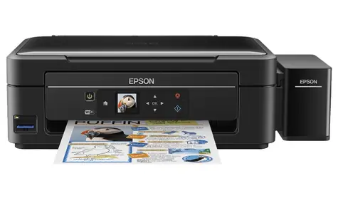 Epson L486 / barevná inkoustová tiskárna / A4 / 5760x1440dpi / USB 2.0 / Wi-Fi / černá / 3 barevné lahvičky