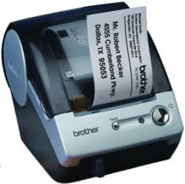 Brother QL-500 / Drucker für Papier-Selbstklebeetiketten und Rollen
