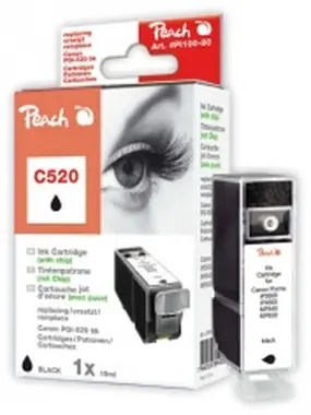Peach wiederaufbereitete Alternativpatrone PGI-520 / Canon Pixma iP3600 / Schwarz