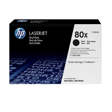 HP Druckpatrone schwarz groß, 2er Pack CF280XD Original / 2 Stk