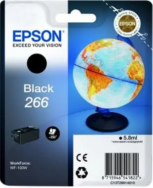 Epson 266 Originalpatrone / 5,8 ml / WF-100W / Schwarz