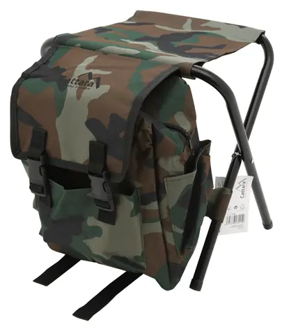 Cattara OLBIA ARMY / Klappstuhl mit Rucksack / Belastbarkeit: 90 kg