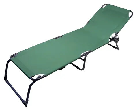 Cattara BERLIN grün / Klappbare Camping-Sonnenliege / 197 x 57 cm / Belastbarkeit: 110 kg