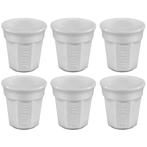 Bialetti Set Espressotassen 6 Stück weiß 90 ml