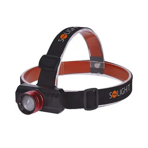 Solight WN36 LED-Stirnlampe / 150 lm / IP44 / 3 Beleuchtungsmodi / 3,7 V Li-on-Akku / 1200 mAh