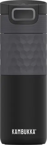 Kambukka Thermobecher 0,5 L Etna Grip Black Steel schwarz / 0,5 L / Edelstahl