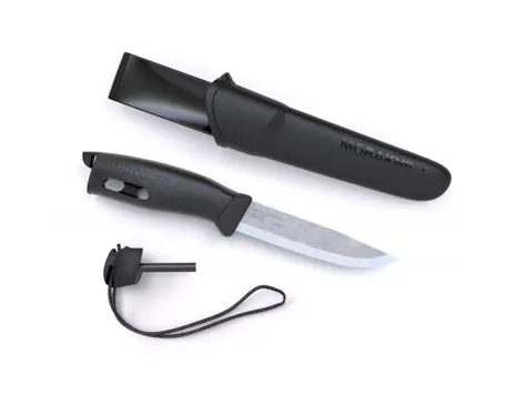Morakniv Companion Spark (S) schwarz / Outdoormesser / Edelstahl / Klinge 10,4 cm / Kunststoffgehäuse